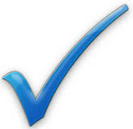blue check mark