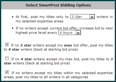 Bidding Options