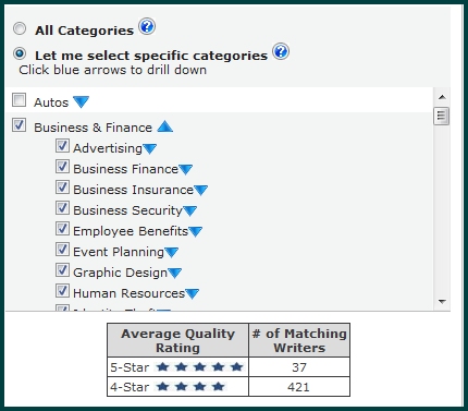 Select Categories